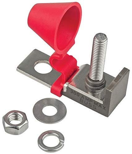 Bay Marine Supply – MRBF Terminal Fuse Block (Fuse Not Included) - Single Stud - Compact Mount for Marine Rated Battery Fuse