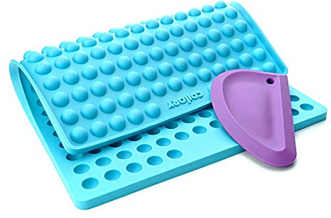 Collory Medium kupol (1,5 cm) silikon bakmatta och degskrapa set, gör-det-själv hundkakor, praliner och godis, alternativ till bakpapper, non-stick, livsmedelssäker och BPA-fri