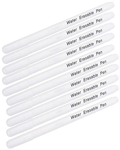 Garosa 10 Stück verschwindender Tintenmarkierungsstift, Luft Wasser löschbarer Stift Stoffmarker Temporäre Markierung Auto Vanishing Pen Luft löschbarer Stift für Stoff(Einzelkopf