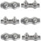 Rshuhx M4 Duplex Clamp 304 Stainless Steel Heavy Duty Wire Rope Clips Duplex Bolt Cable Clamp for Wire Rope Clotheslines Fixed Patio Hanging Sun Sails 6PCS