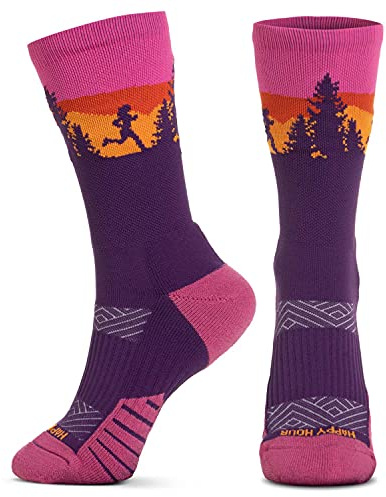 Gone For a Run Inspirational Athletic Running Socks | Mid-Calf | Happy Hour