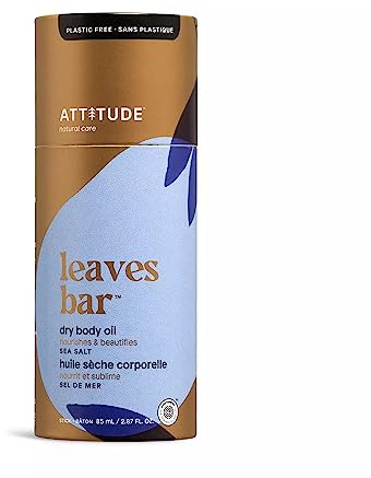 ATTITUDE Dry Body Oil, Natural Origin, Leaves Skin Feeling Soft & Nourishes, Grapeseed, Jojoba and Avocado Oils, EWG Verified, All Skin Types, Lightweight Formula, Vegan, Sea Salt, 85 mL