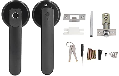 Cerradura de Puerta con Huella Digital, 2 en 1 Desbloqueo Cerradura de Puerta de Entrada sin Llave Cerradura de Puerta Inteligente Perilla de Puerta Biométrica para Puerta de 30 a 65 Mm de Espesor Ofi