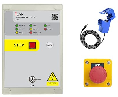 iLAN iGMS Gas Interlock System Kit with Built-in & External Fan Current Clamp Sensors