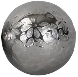 NETPROSHOP simkulor, flytande dekorativa kulor, porslin, diameter 4–6–7,5 cm, färg: Fleur-silver, urval: 6 cm