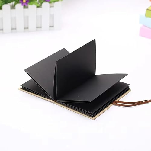 Folding Page Photo Album. A4 Paste Style Photo Album, Handmade DIY (8.3 * 11 inches, Black Inner Page)