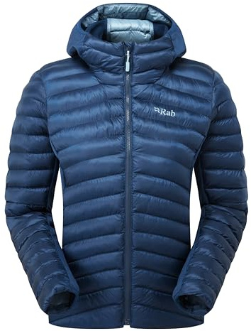 Rab Women's Cirrus Flex Hoody - Lightweight Insulated Coat for Trekking, Skiing, & Climbing - Tempest Blue - Large