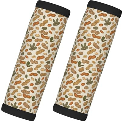 Set mit Erdnuss-Gepäckgriffbandagen für Koffer, weiche Gepäckgriffabdeckungen, Gepäckanhänger, Identifikatoren für Koffer, Reisegepäckzubehör, Zubehör zum Fliegen