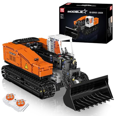 Mould King 17054 modelo de excavadora teledirigida, 1423 piezas técnica vehículo cargador, bloques de construcción, bloques de sujeción para tractor como juguete y regalo (a partir de 14 años)