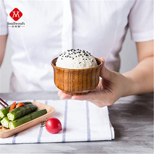 JPXXFM Ciotola in Legno Ciotola in Legno in Legno Vecchia lacca per casa Ciotola Naturale Ciotola spruzzata prevenzione Baby Ciotola Scodella in Legno Isolamento Ciotola