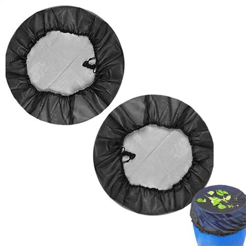 2 Stück Regentonne Netzabdeckung, Verstellbares Regentonne Abdeckung, Regentonnennetz Schutznetz Mit Verstellbares Zugkordel, Hält Blätter Und Schmutz Fern