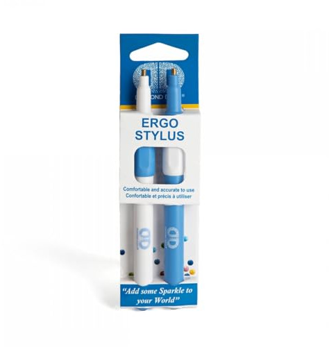 Diamond Dotz DDA-036 Freestyle Ergo Stylus Set of 2, 2 Ergonomically Shaped Applicator Pens, Accessories for Diamond Painting, Pen for Picking Up and Removing Diamonds