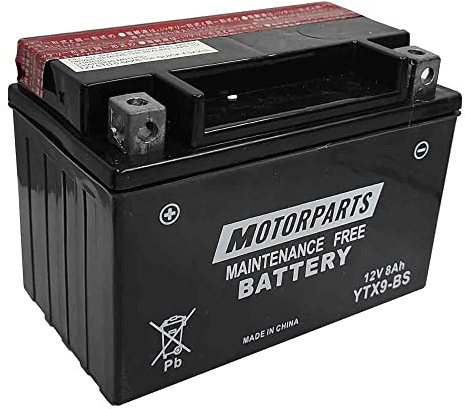 BATTERIA MOTORPARTS MINARELLI YTX9-BS 12V 8AH COMPATIBILE CON YAMAHA X-CITY 250 4T 09 12 SENZA MANUTENZIONE COMPLETA MOTO SCOOTER SPECIFICA