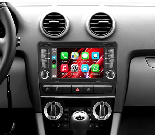 [2+64G]SIXWIN Android 13 Autoradio con Wireless CarPlay/Android Auto/HiFi per Audi A3 S3 RS3, 7 Pollici Capacitivo TouchScreen Radio con EQ/WiFi/GPS/Bluetooth/FM/RDS/USB/Mirrorlink