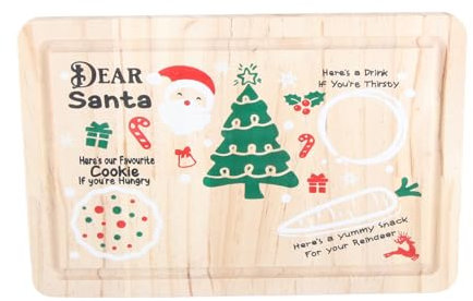 Kuuleyn Piatto per biscotti di Babbo Natale, vassoio di Babbo Natale, vassoio da portata, vassoio per dolcetti della vigilia di Natale di Babbo Natale Piatto da portata Tappetino