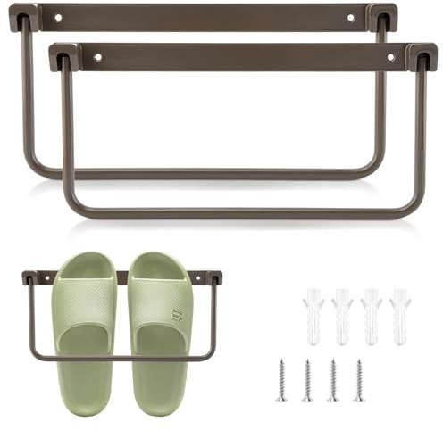 Confezione da 2 scarpiere pieghevoli per camper, scarpiera da parete con viti, organizer per scarpe da camper in alluminio, accessori per rimorchi da viaggio