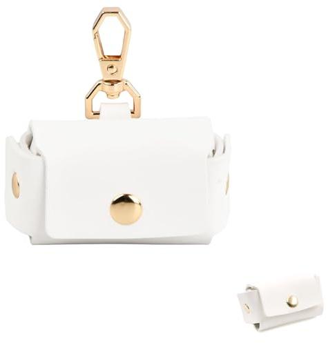 LONGHAO Portaalianzas De Cuero CojíN para Anillos De Boda,Soporte Blanco para Collar De Perro,Caja Portaalianzas De Cuero para Bodas,CojíN De Compromiso O Alianzas,para Ceremonias (#1)