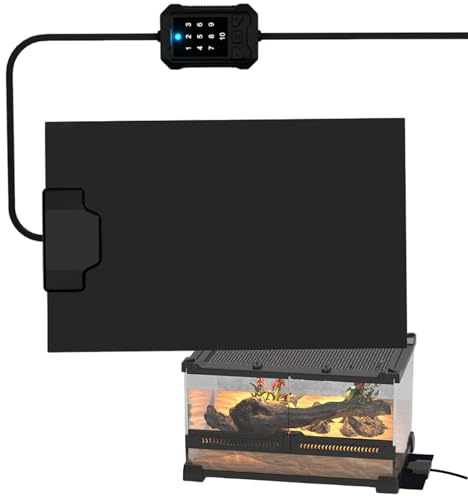 Générique Matelas Chauffant pour Reptiles, 14W Tapis Chauffant pour Terrarium pour l'hiver, Chauffage sous Terrarium à Régulation de Température pour Tortue Araignée Gecko Grenouille Serpent