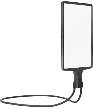 Nackband förstoringsglas handsfree, stort förstoringsglas, läslupp seniorer | Flexibel svanhals, distorsionsfri lins, bekväm silikonstöd, ingen el behövs, perfekt i dagsljus