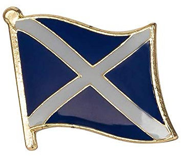 Scotland Saltire Flag Lapel Pin – St Andrew’s Cross Enamel Badge – Scottish National Symbol – Size: 1.6cm x 1.9cm