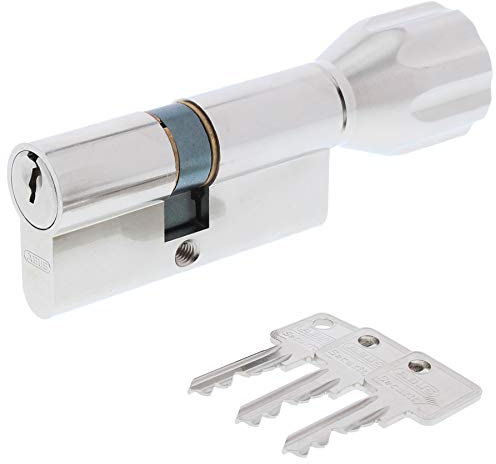 ToniTec Set aus einem Abus Türschloss Schließzylinder A93K mit Knauf + ToniTec Schloss Pflegespray 30/50K mm