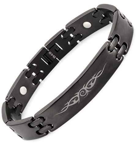 YINOX Pulsera magnética de acero inoxidable 316L, incluyendo imanes 9, puede ser usada por hombres y mujeres, adecuada para regalar