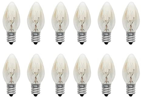 Sollee 12pack 10W E12 Saltt Lámparas Bombillas Lámpara de Roca de Sal Bombilla E12 Tornillo Bombilla Incandescente Luz de Noche Bombilla de Horno para Nevera Máquina de Coser Quemador de Cera