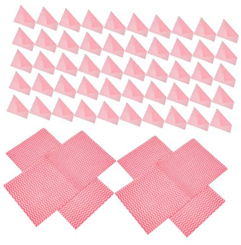 Gatuida 100 Pezzi straccio stracci per la pulizia della casa panni per la pulizia della casa panni per la pulizia dei piatti lavare i panni in cucina tessuto non tessuto rosso