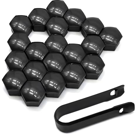 shirylzee 40Pcs 19mm Wheel Nut Covers, Universal Hexagonal Nut Covers with Removal Tool, Car Wheel Lug Nut Covers Anti-Dust Wheel Bolt Cover Caps, Car Wheel Nut Caps for Most Car Lug Nut