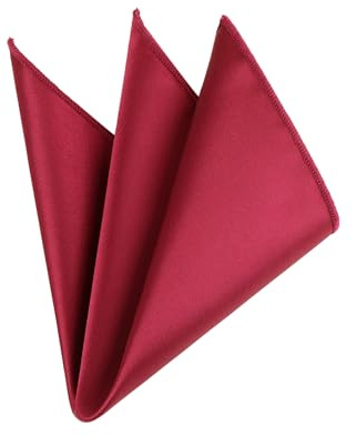 WANYING Pañuelo de bolsillo para hombre de un solo color, suave, brillante, liso, básico, para ocasiones formales, bodas, fiestas, 23 x 23 cm