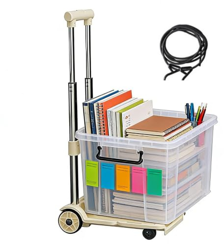 Fällbar handtruck - vikt 43x23cm 1500g (100kg last) Flyttvagn med rem | Bärbar bagagevagn, Heavy Duty Utility Barrows, Travel Airport Grocery Basket Mover