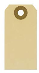 1.000 Manila-Etiketten Kartonetiketten einzeln ohne Faden beige-braun | PB-Onlinehandel (80x40mm)