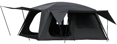 Vidalido 8-10 Person Camping Tent with 3 Door 2 Room Large Family Cabin Tents, Double Layer Waterproof Portable Glamping Tent, Big Tents for Outdoor Picnic Camping Hiking and Family Gathering