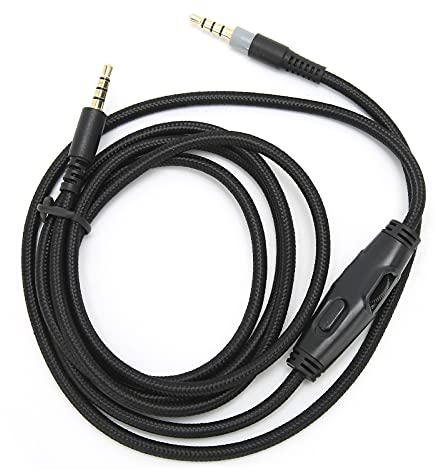Ejoyous Cable de Audio para Auriculares, Conector 3,5 mm Macho a Macho, con Control de Volumen