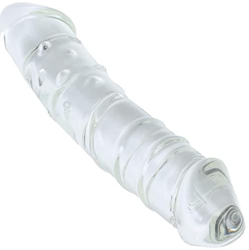 LAHTI 9 Large Clear Double Ended Glass Dildo Double Side Crystal Penis G-spot Stimulator Female Masturbator