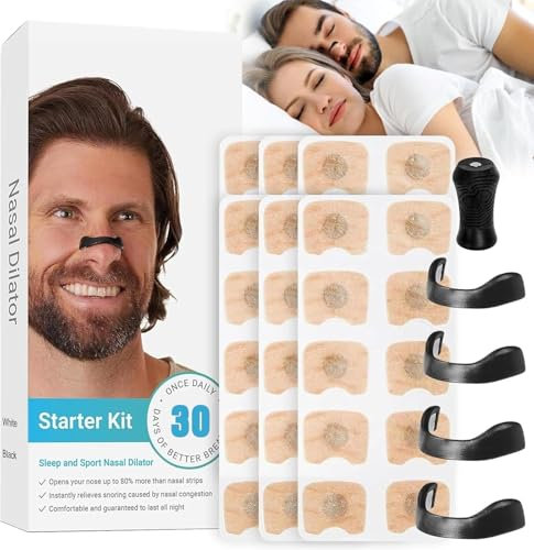 Manuelle Intake Breathing Nasal Strip Pack of 60,Intake Breathing Magnet,Magnetischer Nasenstreifen,Anti Schnarch Nose Strips Magnetischer Für Geschäftsreise,Auto,Reisen,Hote