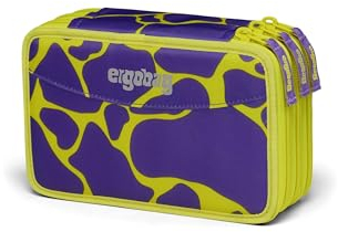 ergobag Maxi Mäppchen Set 40-Teilig, Lyra Bunt- und Filzstifte, Kleingeld Fach, Lineal, Schere SuBärkraft - Lila