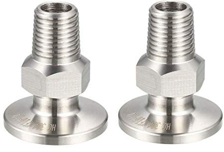 XYWHPGV Sanitär-Rohrverschraubung 1/4 PT Außengewinde auf 1,18 Ferrule Edelstahl-Klemmfitting, Packung mit 2(a8943 0ef71 4a92f 3c843 b3755 53982