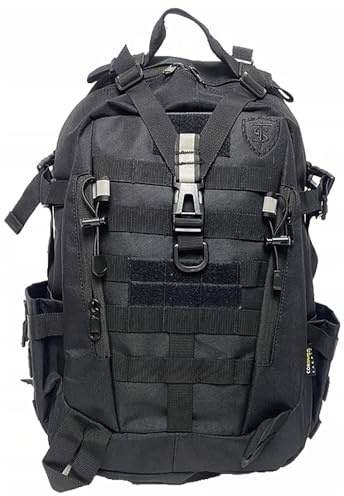 Mochila Militar Molle Táctica RUSH 25L Cordura 600D para portatil NEGRO | Mochila Militar/Táctica/Molle/Acampada/Crossfit/Senderismo/Deporte/Bug Out | Mochila de Asalto del ejército|KT-25L-BLK