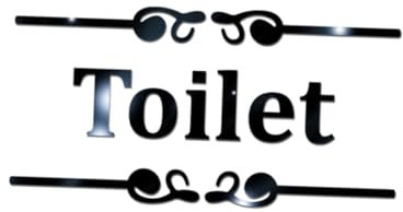Decorazione Unica Per Il Bagno Adesivo Da Parete Con Scritta toilette in Inglese Adesivo Da Parete in Acrilico Staccabile