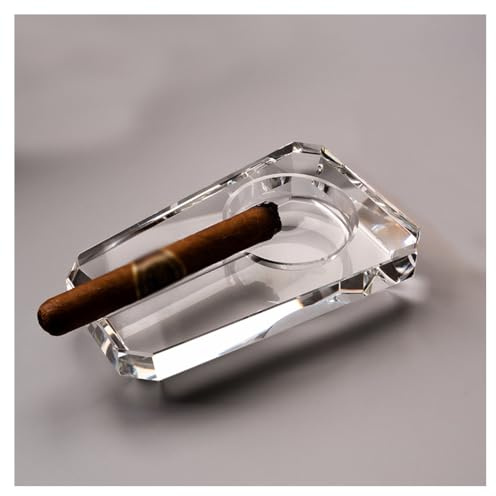 GVILTY Gran Cristal Cenicero De Cigarro Al Aire Libre En El Interior De Cigarrillos De Cigarrillos, Bandeja De Cenizas para Fumar De Escritorio, Decoración De La Bandeja De B