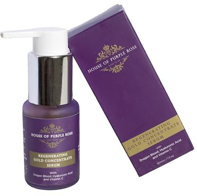 Regenerating Gold Concentrate from House of Purple Rose | with Dragon Blood | Hyaluronic acid | Vitamin C | Size – 30ml |1 fl oz