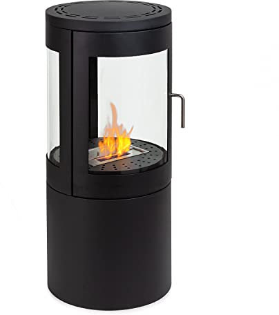 blumfeldt Fiamme Circulo Ethanol Kamin - Kamin Ethanol mit bis zu 5 h Brenndauer, Edelstahlbrenner mit 1,2 Liter Volumen, verbrennt geruchsneutral und rückstandsfrei, Löschwerkzeug, schwarz
