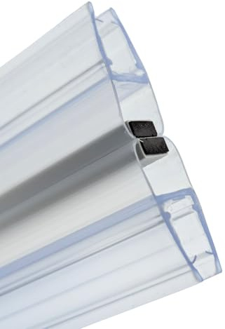IWOFER Guarnizione Magnetica Box Doccia Profilo B per Vetro 6-8 mm, Ricambio Universale Trasparente, Senza Colla, Made in Italy, Antigoccia Tenuta Acqua