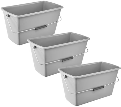 Keeeper Juego De 3 Cubos De Limpieza Doblados; 13L