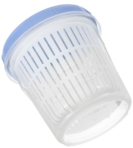 OFFSCH Bocal de Fermentation pour Cornichons 1250 Ml Plastique Étanche avec Filtre Étanche Pot Alimentaire pour Conservation Légumes Mariné Kimchi Usage Familial Bleu