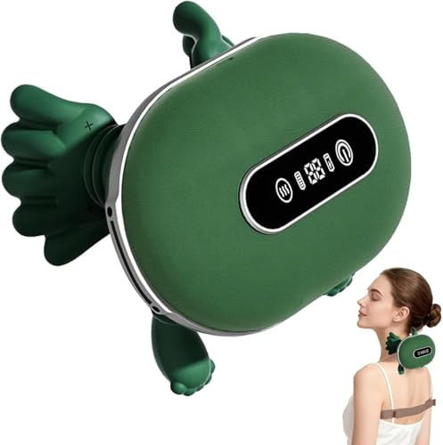 Siasoo Original 2026 nouveau masseur de cou et d’épaules 4D avec écran, massage électrique des tissus profonds, masseur bionique chauffant, imitation de la main humaine, soulage la douleur