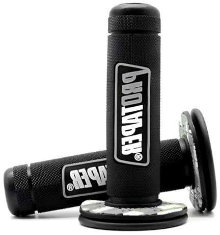 KEPYATI Manopola In Gel Per Manubrio Di Motocicletta, Manubrio Gomma Freno Manopole, Da 7/8, Per K.T.M Crf Exc Yzf Protaper Pro Conica Motocross Dirt Pit Bike （Nero E Grigio