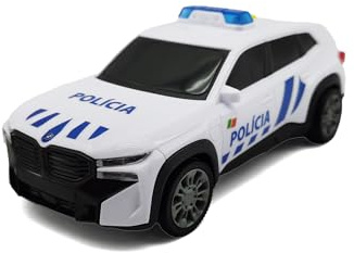 Dickie Toys BMW XM PSP Portugal, 15 cm med ljus och ljud, 1:36 polisbil med friktionssystem, portugisiska officiella polisfordon, 3 år (203712036SI3)
