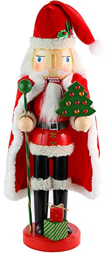 Ornativity Christmas Santa Claus Nutcracker - Holiday Wooden Xmas Nutcracker Santa Figure Home Decoration 13.5